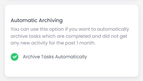 Archive Tasks Automatically