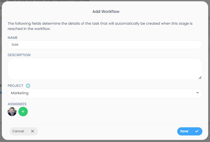 Add Workflow Form